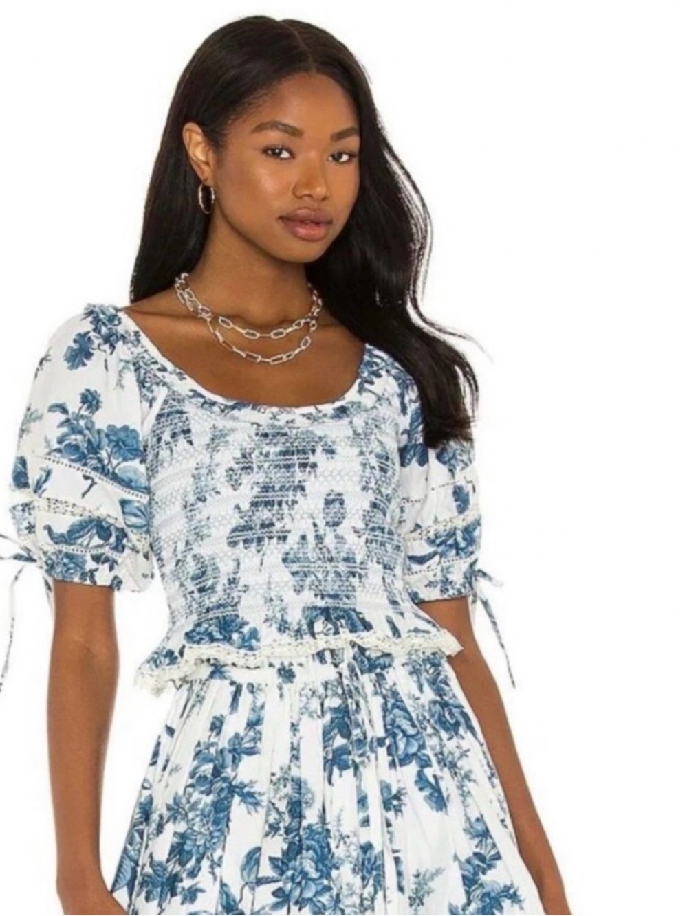 LoveShackFancy Molly floral top size xs